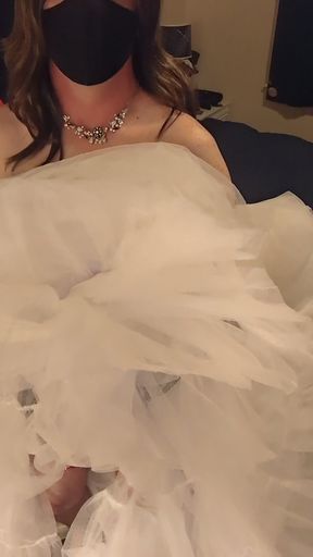 Won't someone cum inside my massive wedding gown with me?   Clip 1