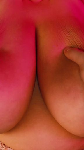 Exposing and Fondling Massive Breasts