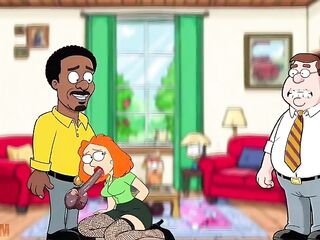 Floozy Wife Fellatio to Neighbour and Doesn't Notice Spouse Returns from Work. Wife BBC. Cuckold Spouse. Toon