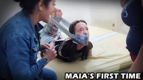 18-Year-Old Maia's First Time: Taped & Trained by Stepmom & Mistress (SD 480p)
