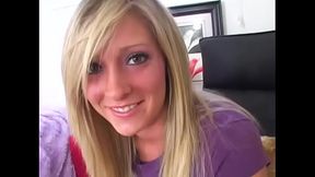 CARMEN KINSLEY Cute 19 YO Blonde Huge Cock POV Blowjob and Facial