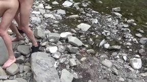 Great fuck on the river with Italian MILF