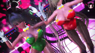 Phut Hon Dance in Bunnysuit + Cowgirl Sex (3D HENTAI)