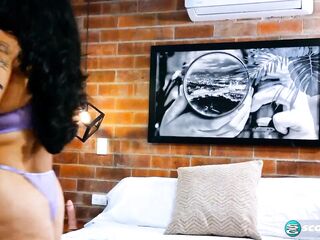 Bosom buddies Kim Velez & Sofia Damon have a belt-on party