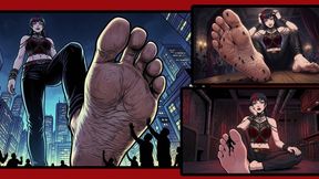 Goth Princess Giantess Feet Crush & Worship - Anime Giantess POV