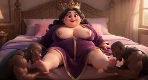SSBBW Goddess Foot Worship - Interracial Slaves Licking Her Massive Feet