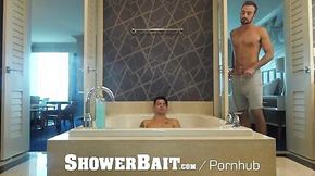 Str8 bait shower fuck with Casey Everett and Mason Lear