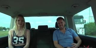 Carly Rae Summers takes a hot ride