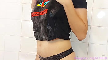 nerdy step sister masturbates in shower - Naughtynightshift