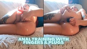 Anal Training with Fingers & Plugs