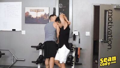 SceanCody - Ripped Jock Gets Creampied in the Gym after Deep Rimjob - Johnny Donovan and Dale