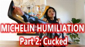 Michelin Humiliation Part 2: Cucked - Mz Kim - Cuckolding Humiliation Latex Goddess Femdom POV Slave Training SPH HDWMV