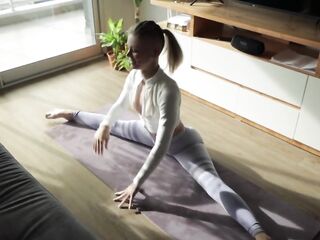 Yoga Sweetheart gets Dicked down with Her Panties Half Way down