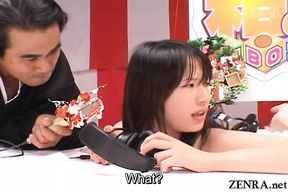 Crazy Japanese game show mini farm blowjob Subtitles