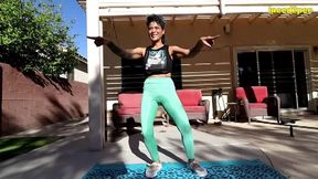loosey lu peeing her yoga pants while teaching
