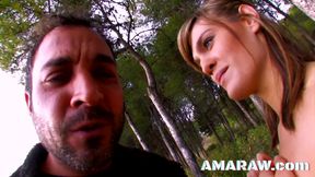 Anally fucking Cassie Darling in the dirt before a facial
