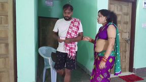 Sexy indian housewife chitting her husband, fucking by a gas delivery boy