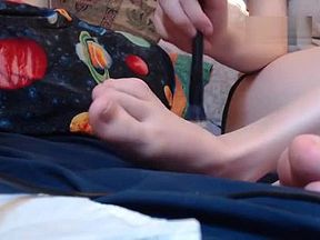 Foot tickling and rubbing
