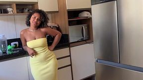 Kitchen fuck with my chubby Latina stepsister nutting in her mouth