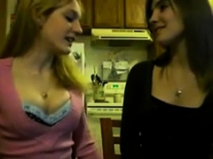 Hot Lesbian Teens Lap Dance and Kiss Each Other