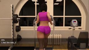 Lily of the valley: erotic butt massage and a gym exercise
