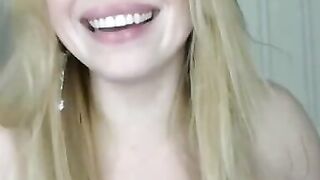 Blonde Babe having fun with Lush Toy on cam