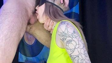 Throat check of skinny cutie