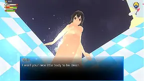 Goddess Rules School Restroom with Steaming Domination in 3D Fantasy