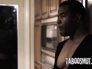 Black Stepdad Bangs His Stepson's Girlfriend Whilst That guy Is Out