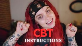Painful Pleasure - CBT Instructions - Ginger Rae - femdom - female domination - submissive - ball busting - penis torment