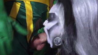 Cosplay sex involving a big cock and lustful chick