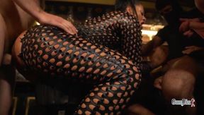 Halloween Creampie Gangbang with a Busty Milf in Amsterdam
