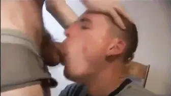 Nerdy Twink Gets Rough Face Fucked by Blond Jock