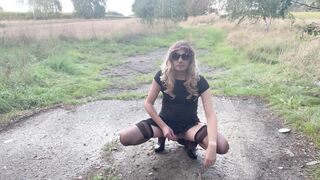 Public sissy assfuck romp and internal cumshot