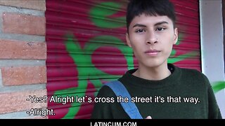 Latino twink trades anal for cash: pov encounter with stranger on the street