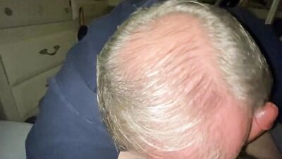 Kinky old guy goes down on his stepson and sucks that dick