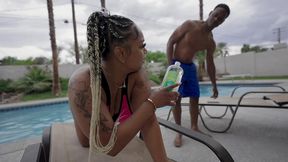 pretty big booty porsha carrera in bbc orgy and blow bang