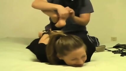 Sweet Girl Gets Hogtied And Tickled  Kinky4Ever