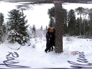 Sex in the winter forest whilst the snow is falling - RosenlundX - VR 360 - 5,7k 30fps