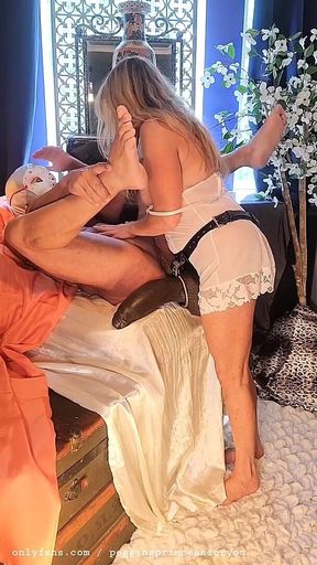 Stretching Mareslut for Pegging with Massive Dildo Strapon, Wolfgar, with Carmen Harness by Mrhankeystoys