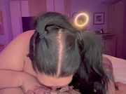 POV Intimate titwank and blowjob with adorable British SSBBW