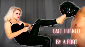 Foot gagging and shoe worship, Miss Sarah Dom punishes disrespect