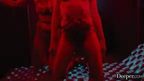 Tied-up blondes scream during rough BBC fuck session