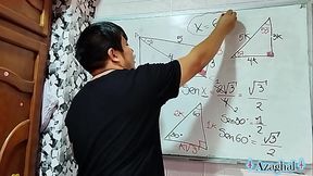 Japanese MILF teacher seduces her student in the classroom