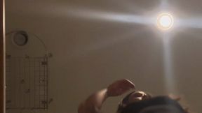 Sammie sweeps up her tiny friend