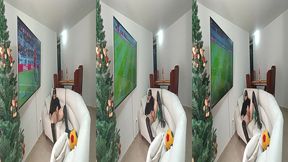 mi hermanastra se calienta viendo el partido de espana vs japon le encanta tocarse la concha y el culo 2