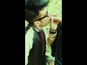 I finally seduced step brother - bareback outdoor at family trip