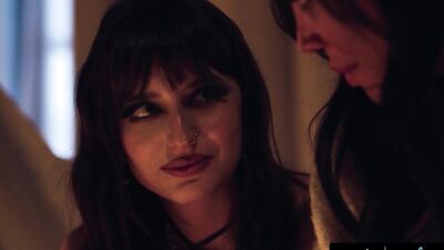 GIRLSWAY - Goth Girl Lana Smalls & BFF August Skye Are RAW FINGERED By Wild Ghost MILF Penny Barber