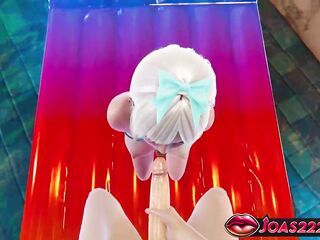 Luna the Sexy Golden-haired – 3D Manga Animation of Blue Bikini Fun, Tongue Licking for Big Ramrod, and Deepthroat Hard Bang with Sperm flow In Chick Select 2