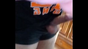 Handsome guy resting with hard dick part 2 after cleaning